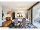 Elegant dining room with marble table and gray chairs at 7173 S Durango Dr # 212, Las Vegas, NV 89113