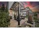 Covered patio with pergola, seating, and water feature at 816 Loch Katrine Ave, Henderson, NV 89012