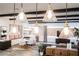 Modern kitchen island with pendant lighting and sink at 816 Loch Katrine Ave, Henderson, NV 89012