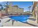 Relaxing rectangular pool with ample patio space at 9225 Evergreen Canyon Dr, Las Vegas, NV 89134