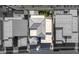 Aerial view of a modern home featuring a backyard oasis at 11015 Sanctuary Cove Ct, Las Vegas, NV 89135