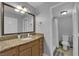 Clean bathroom with granite countertop and updated fixtures at 1455 E Katie Ave # D12, Las Vegas, NV 89119