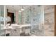 Spa-like bathroom with walk-in shower and double vanity at 4381 W Flamingo Rd # 3216, Las Vegas, NV 89103