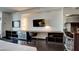 Built-in workspace with sleek design and modern shelving at 4381 W Flamingo Rd # 3216, Las Vegas, NV 89103