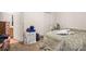 Bedroom with a double bed and access to a bathroom at 4655 Gold Dust Ave # 210, Las Vegas, NV 89120