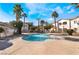 Inviting community pool with surrounding patio at 5655 E Sahara Ave # 2064, Las Vegas, NV 89142