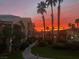 Community exterior at sunset, showcasing a peaceful atmosphere at 3550 Bay Sands Dr # 1017, Laughlin, NV 89029