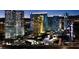 Aerial view of the city skyline at night at 3726 Las Vegas Blvd # 705, Las Vegas, NV 89158