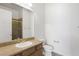 Clean bathroom with granite countertop and shower at 3757 Brittany Nicole Ct, Las Vegas, NV 89139