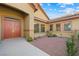 Front entry with double doors and small courtyard at 3757 Brittany Nicole Ct, Las Vegas, NV 89139