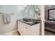 Double vanity bathroom with granite countertop at 3762 Territory St, Las Vegas, NV 89121