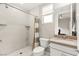 Clean bathroom with shower/tub combo and a single vanity at 4255 Veraz St, Las Vegas, NV 89135