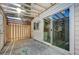 Private patio with pergola and sliding glass door at 4770 Topaz St # 77, Las Vegas, NV 89121