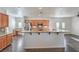 Spacious kitchen with island and hardwood floors at 4880 Da Vinci Way, Pahrump, NV 89061