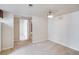 Simple dining area with neutral colored walls and carpeting at 5060 Indian River Dr # 377, Las Vegas, NV 89103