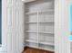 Organized closet with multiple shelves, providing ample storage space at 1012 Water Cove St, Henderson, NV 89011