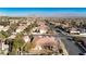 Single-story house with tile roof and mountain view at 10201 Los Padres Pl, Las Vegas, NV 89134