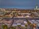 City aerial view of home and neighborhood near the Stratosphere Tower at twilight at 1202 S Rancho Dr, Las Vegas, NV 89102