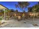 Landscaped backyard with patio and seating area at 1202 S Rancho Dr, Las Vegas, NV 89102