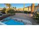 Inviting pool and spa with a spacious patio area at 2316 Mountain Rail Dr, North Las Vegas, NV 89084