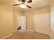 Bedroom with ceiling fan and double door closet at 304 Whitney Breeze Ave, North Las Vegas, NV 89031