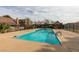 Community swimming pool with a covered patio area at 3988 Salisbury Pl, Las Vegas, NV 89121