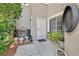 Inviting front patio with decorative plants and accents at 422 Blush Creek Pl, Las Vegas, NV 89144