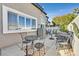 Spacious patio with multiple seating areas for entertaining at 422 Blush Creek Pl, Las Vegas, NV 89144