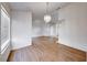 Dining room with hardwood floors and a chandelier at 4416 Inez Dr, Las Vegas, NV 89130