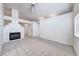 Living room with fireplace and vaulted ceiling at 4416 Inez Dr, Las Vegas, NV 89130