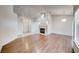 Living room with hardwood floors and a fireplace at 4416 Inez Dr, Las Vegas, NV 89130