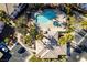 Aerial view of community pool and spa at 4555 E Sahara Ave # 255, Las Vegas, NV 89104