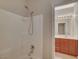 Clean bathroom with shower/tub combo at 6504 Birdcall St, North Las Vegas, NV 89084