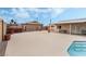 Spacious backyard featuring a refreshing pool and ample patio space at 845 Palo Verde Dr, Henderson, NV 89015