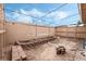 Landscaped backyard with a partially constructed garden at 845 Palo Verde Dr, Henderson, NV 89015