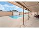 Relaxing pool area with covered patio and seating at 845 Palo Verde Dr, Henderson, NV 89015