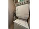 Convenient laundry area with stackable washer and dryer at 8800 Roping Rodeo Ave # 103, Las Vegas, NV 89178