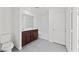Bathroom with double vanity, tub, and linen closet at 2932 Torreon Ln, Las Vegas, NV 89121