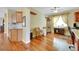 Home office with hardwood floors and built-in cabinetry at 3740 Corte Bella Hills Ave, North Las Vegas, NV 89081