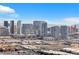 Aerial view of Las Vegas skyline featuring multiple high-rise buildings and city landscape at 4381 W Flamingo Rd # 3710, Las Vegas, NV 89103