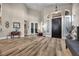 Inviting foyer with wood flooring, high ceilings, and plenty of natural light at 520 Summer Mesa Dr, Las Vegas, NV 89144