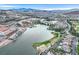 Aerial view of Lago Vista community by the lake at 65 Garibaldi Way, Henderson, NV 89011
