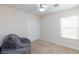 Spacious bedroom with a large closet and beanbag chair at 7660 Fabled Filigree St, Las Vegas, NV 89149