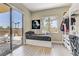 Bedroom with built-in closet and patio access at 8255 Las Vegas Blvd # 121, Las Vegas, NV 89123