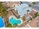 House with pool and backyard, seen from above at 881 Stonehenge St, Las Vegas, NV 89110