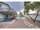Large backyard with pool, spa, and patio at 881 Stonehenge St, Las Vegas, NV 89110