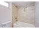 Clean bathroom with bathtub and tiled walls at 881 Stonehenge St, Las Vegas, NV 89110