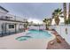 Inviting pool and spa area with a spacious patio at 881 Stonehenge St, Las Vegas, NV 89110