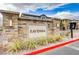 Stone entryway signage for the Ravenna community at 10691 Sariah Skye Ave, Las Vegas, NV 89166