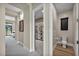 Modern bathroom with walk-in shower, soaking tub, and double vanity at 10896 Tranquil Hills Way, Las Vegas, NV 89135